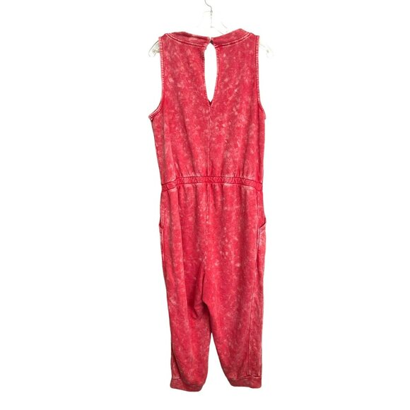 Lane Bryant Livi Red Dye Sleeveless Jumpsuit Cotton/Poly NWT - Picture 4 of 15